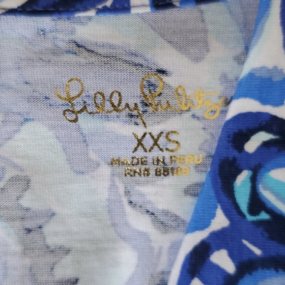 Lilly Pulitzer Emile Iris Blue Zanzibar Zoo XXS - Picture 8 of 8